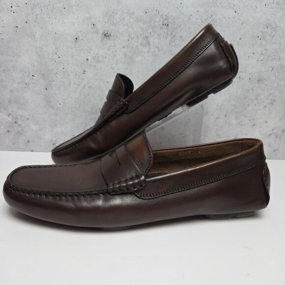 NWB To Boot New York Adam Derrick Harper Leather Loafers Men's 8M Made In Italy - Picture 2 of 11